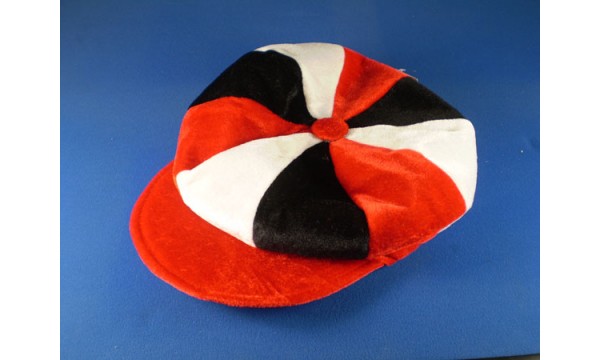 Red, White and Black Flat Cap